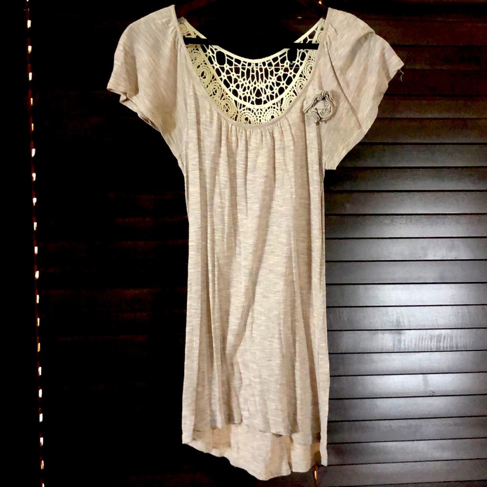 Cotton lace back tunic